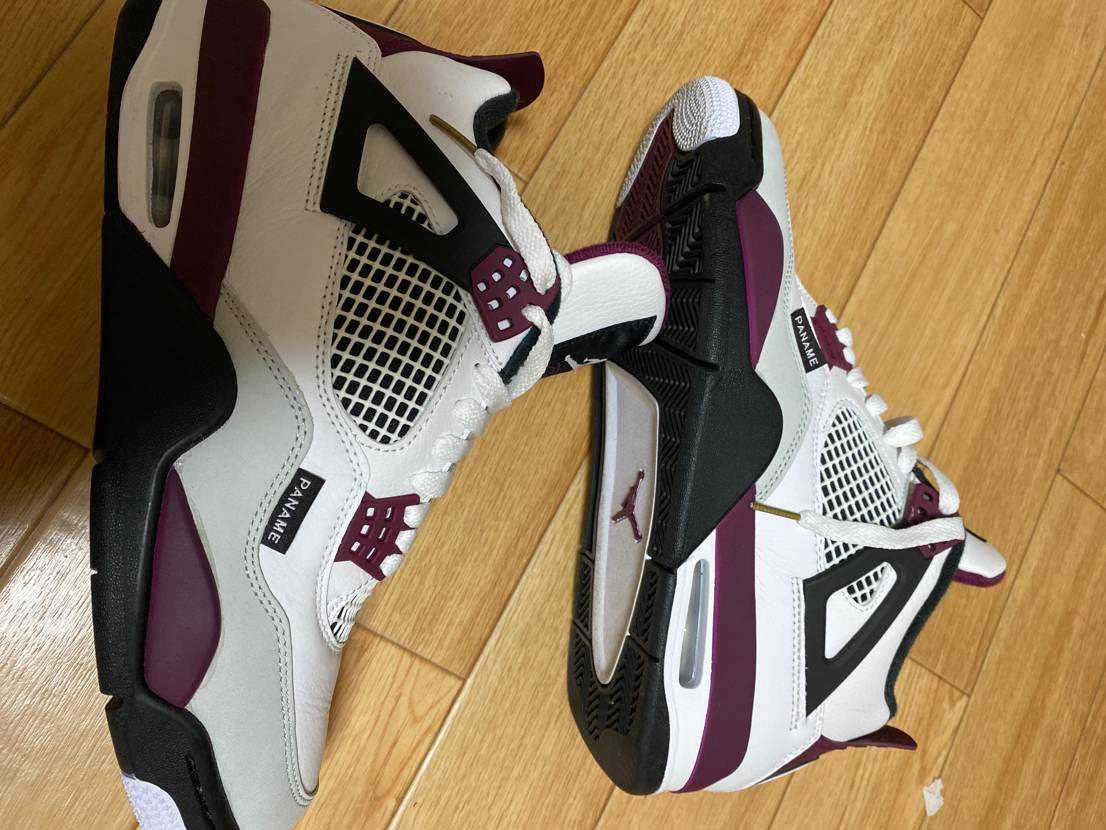 Paris Saint Germain ×Nike Air Jordan 4 Retro "White/Bordeaux/Neutral Gray"