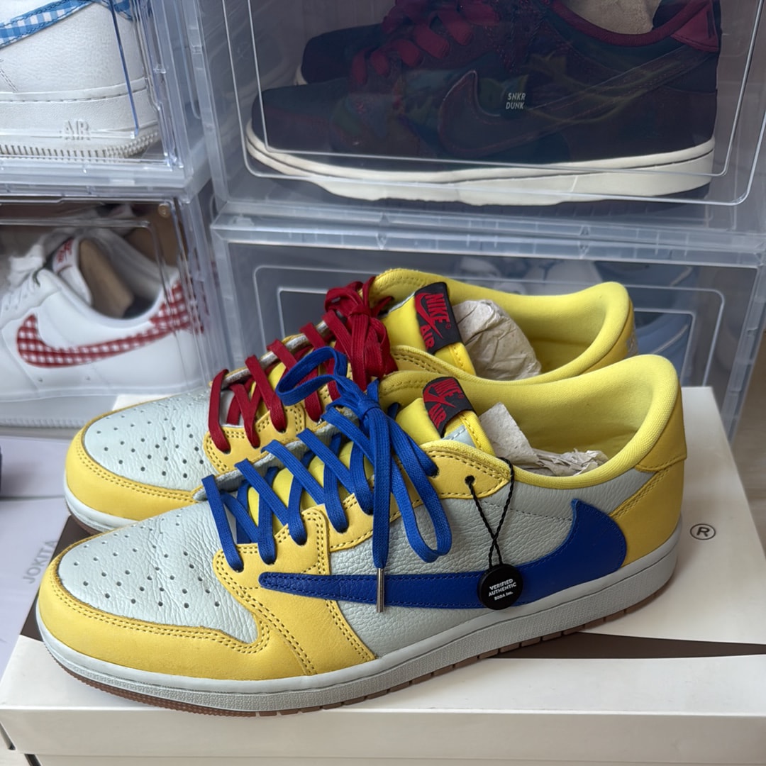 Travis Scott × Nike Women's Air Jordan 1 Retro Low OG "Canary"