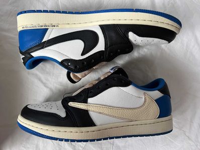 Travis Scott × fragment design × Nike Air Jordan 1 Low OG SP "Military Blue"