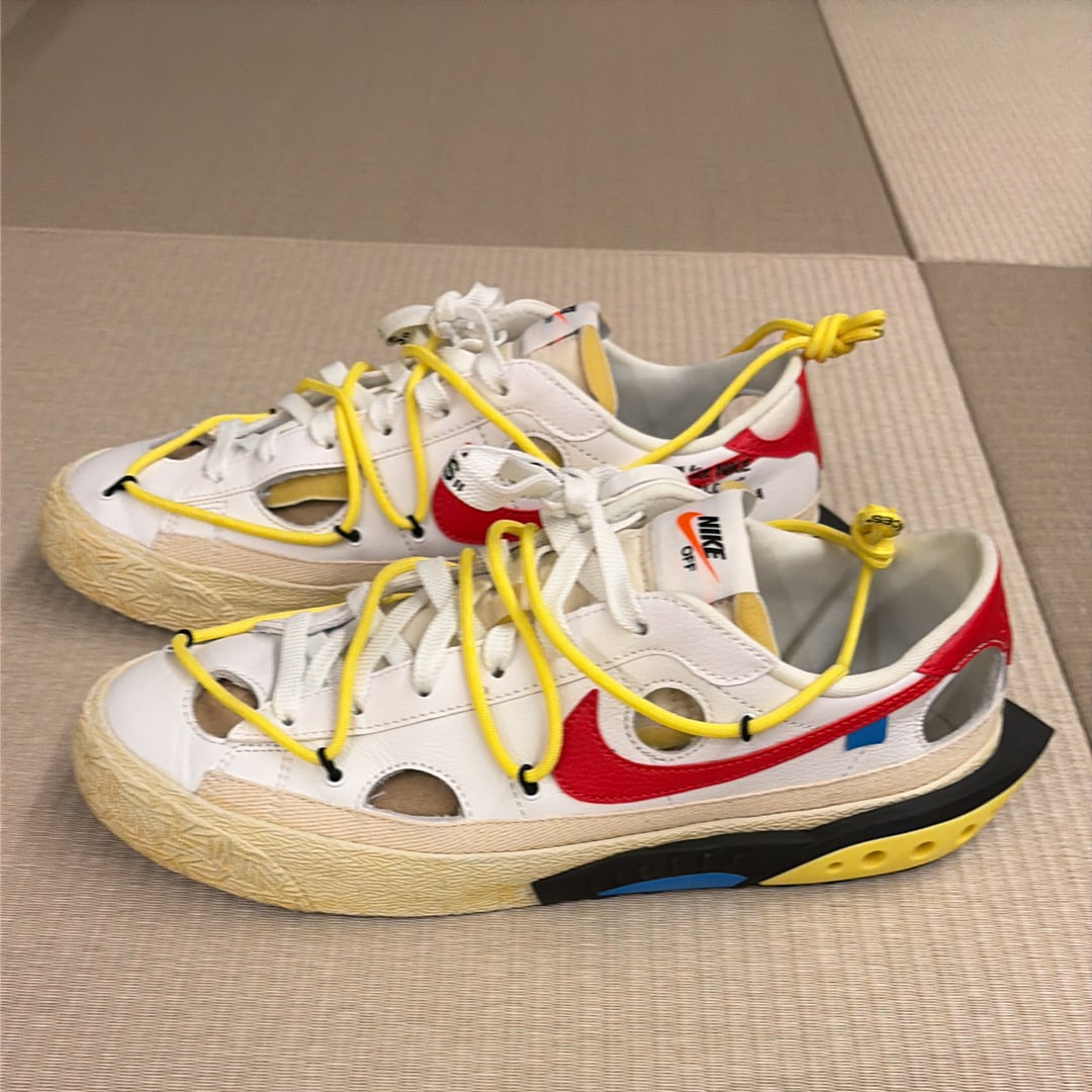 Off-White × Nike Blazer Low "White and University Red"