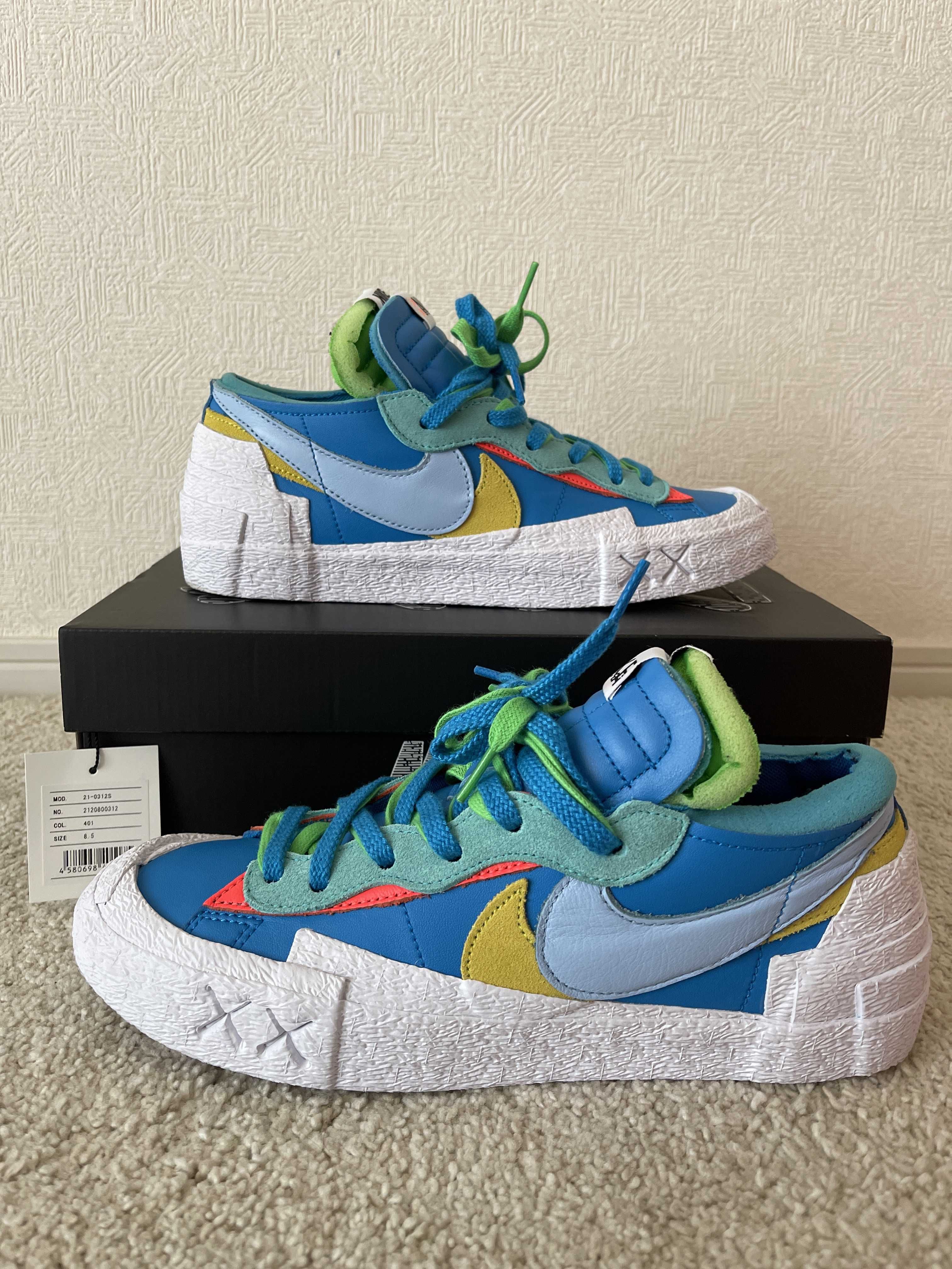 KAWS × sacai × Nike Blazer Low "Neptune Blue"