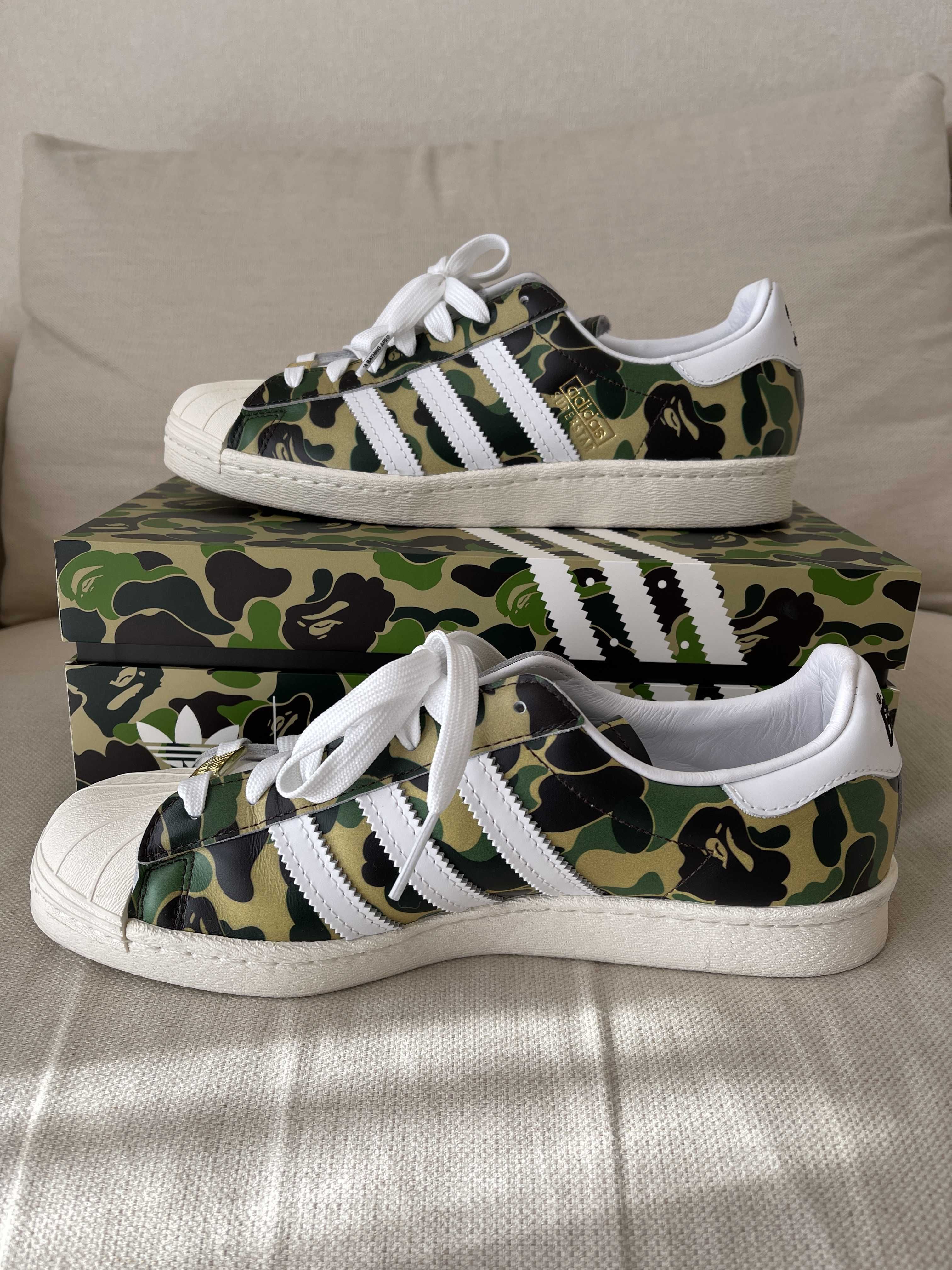 A BATHING APE®︎ × adidas Superstar 80's "Green Camo"