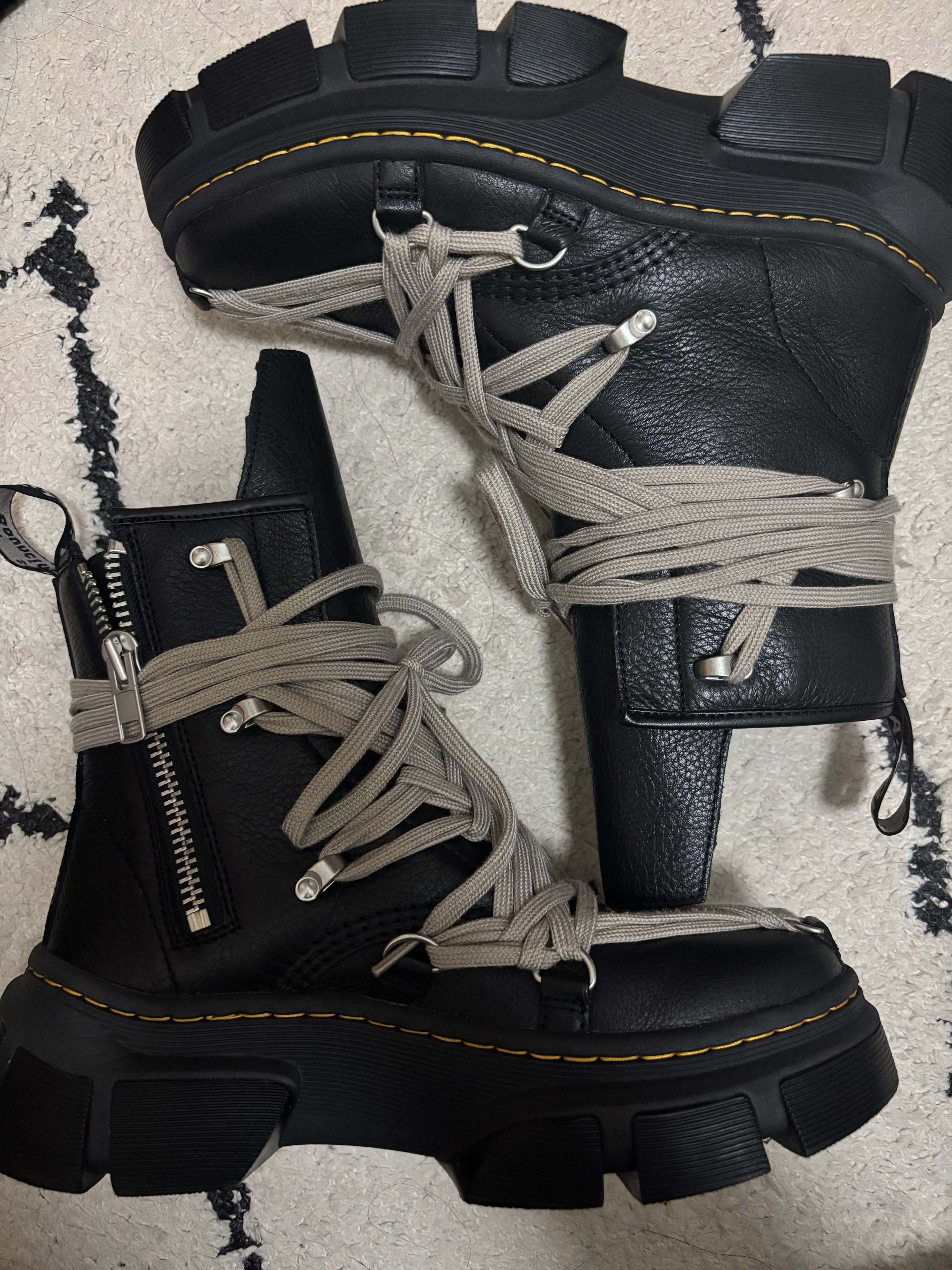 Rick Owens × Dr.Martens 1460 DMXL Mega Lace Boot "Black"