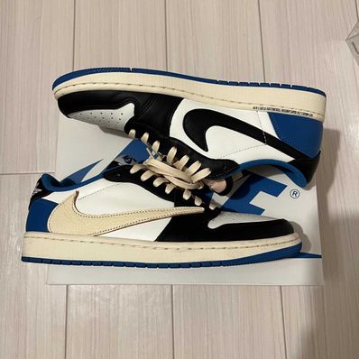 Travis Scott × fragment design × Nike Air Jordan 1 Low OG SP "Military Blue"