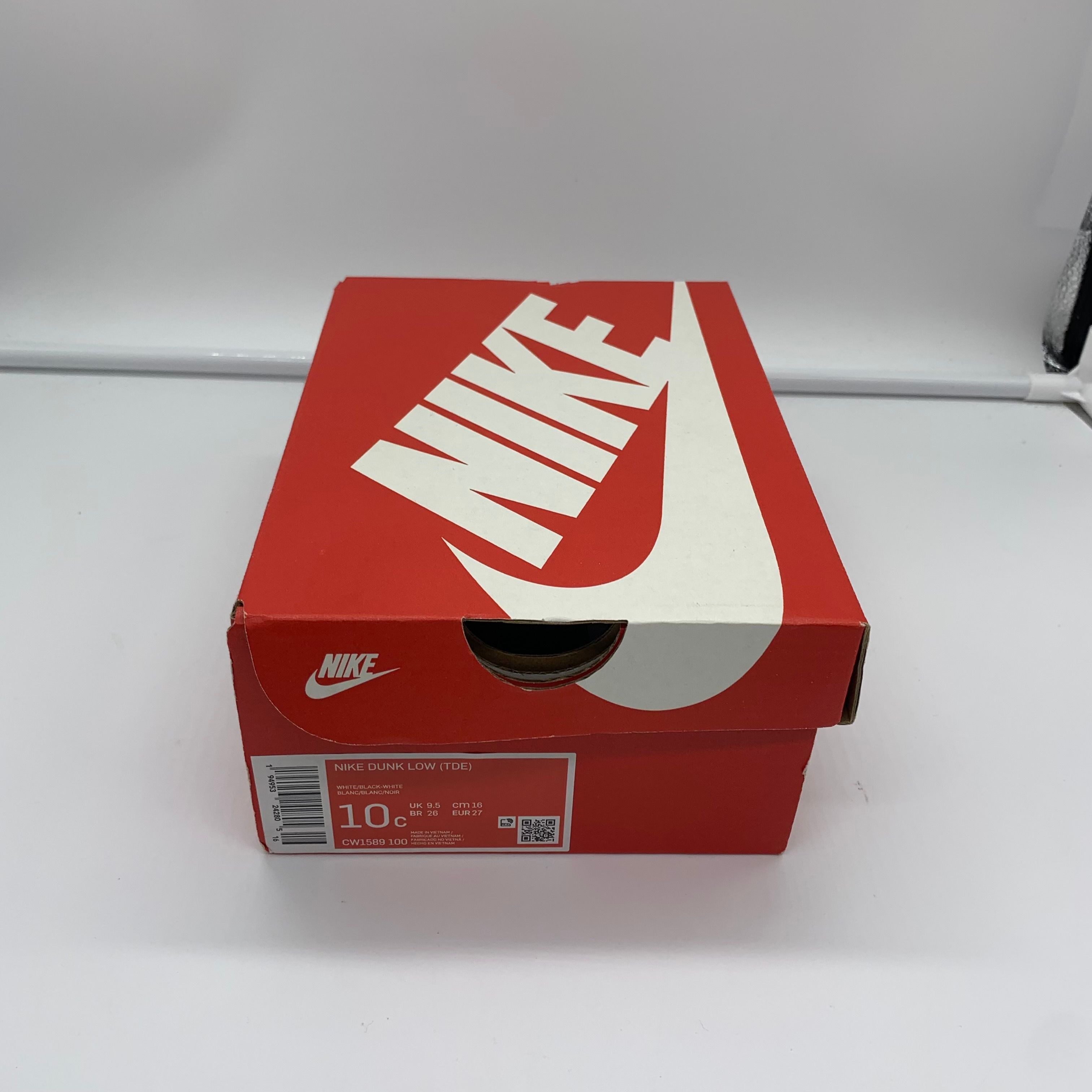 ナイキ TD ダンク ロー "ホワイト/ブラック"(キッズ)