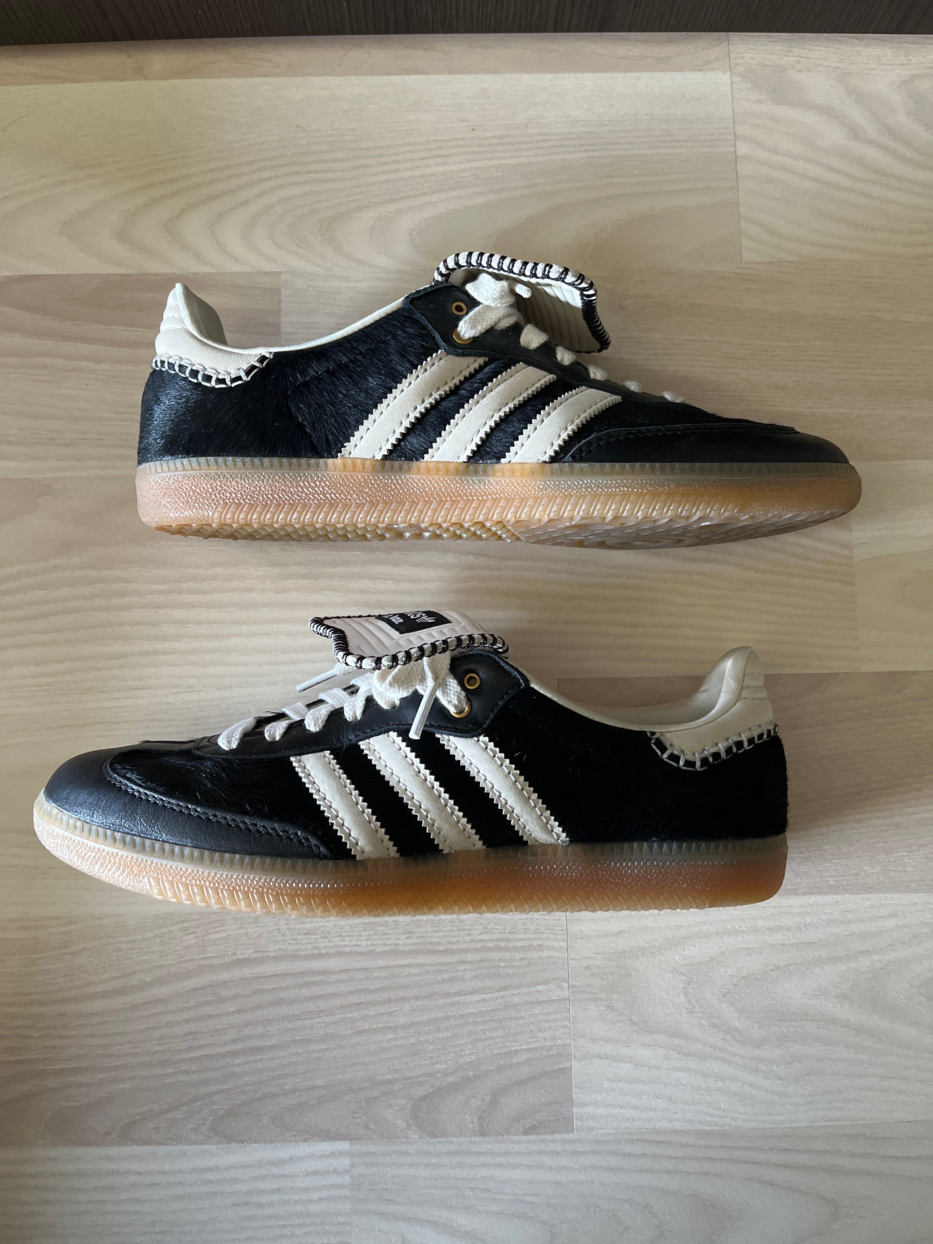 Wales Bonner × adidas Samba Pony Tonal Low "Core Black/Cream White"
