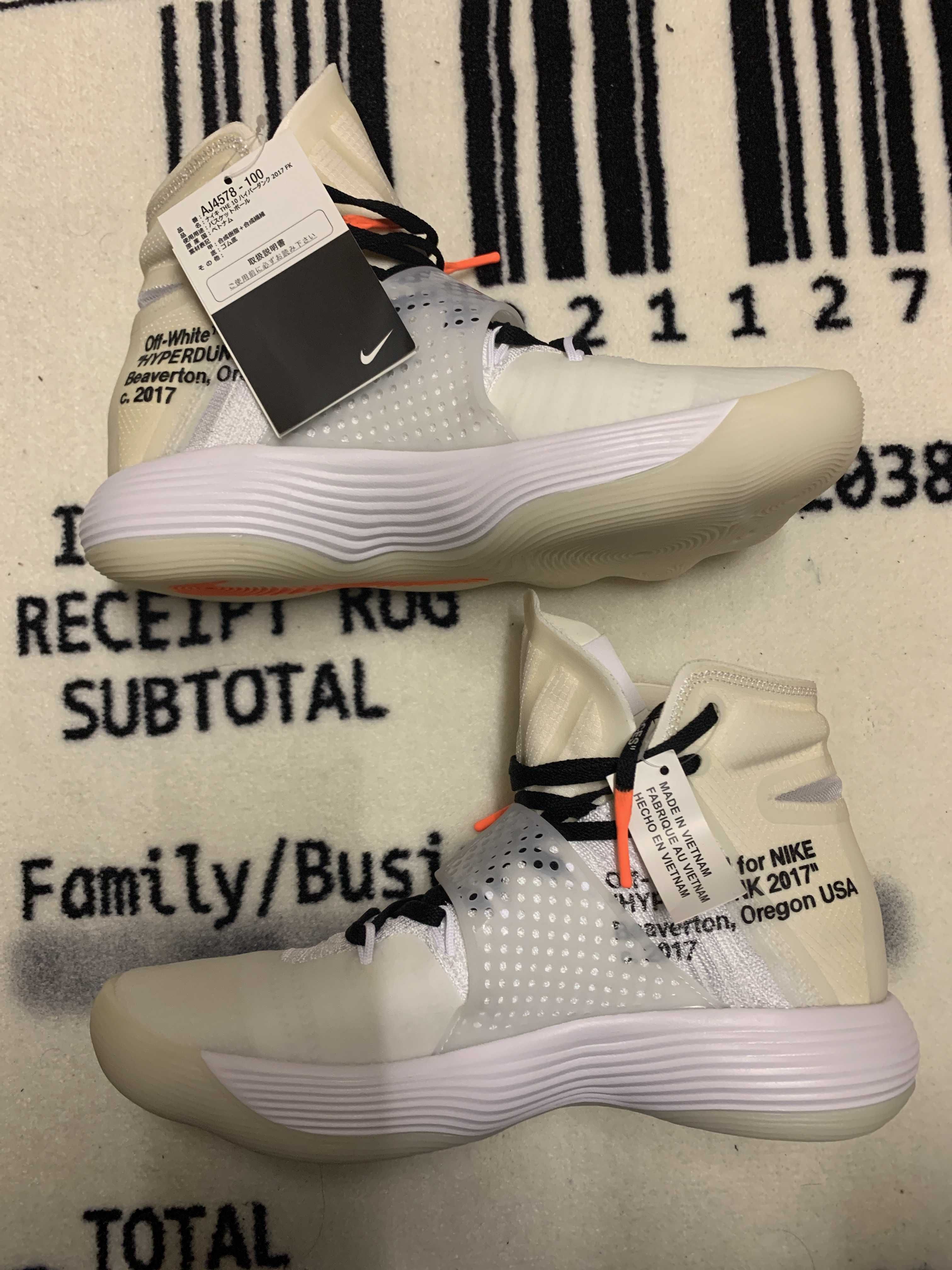 Off-White × Nike React Hyperdunk 2017 Flyknit "The 10/White"