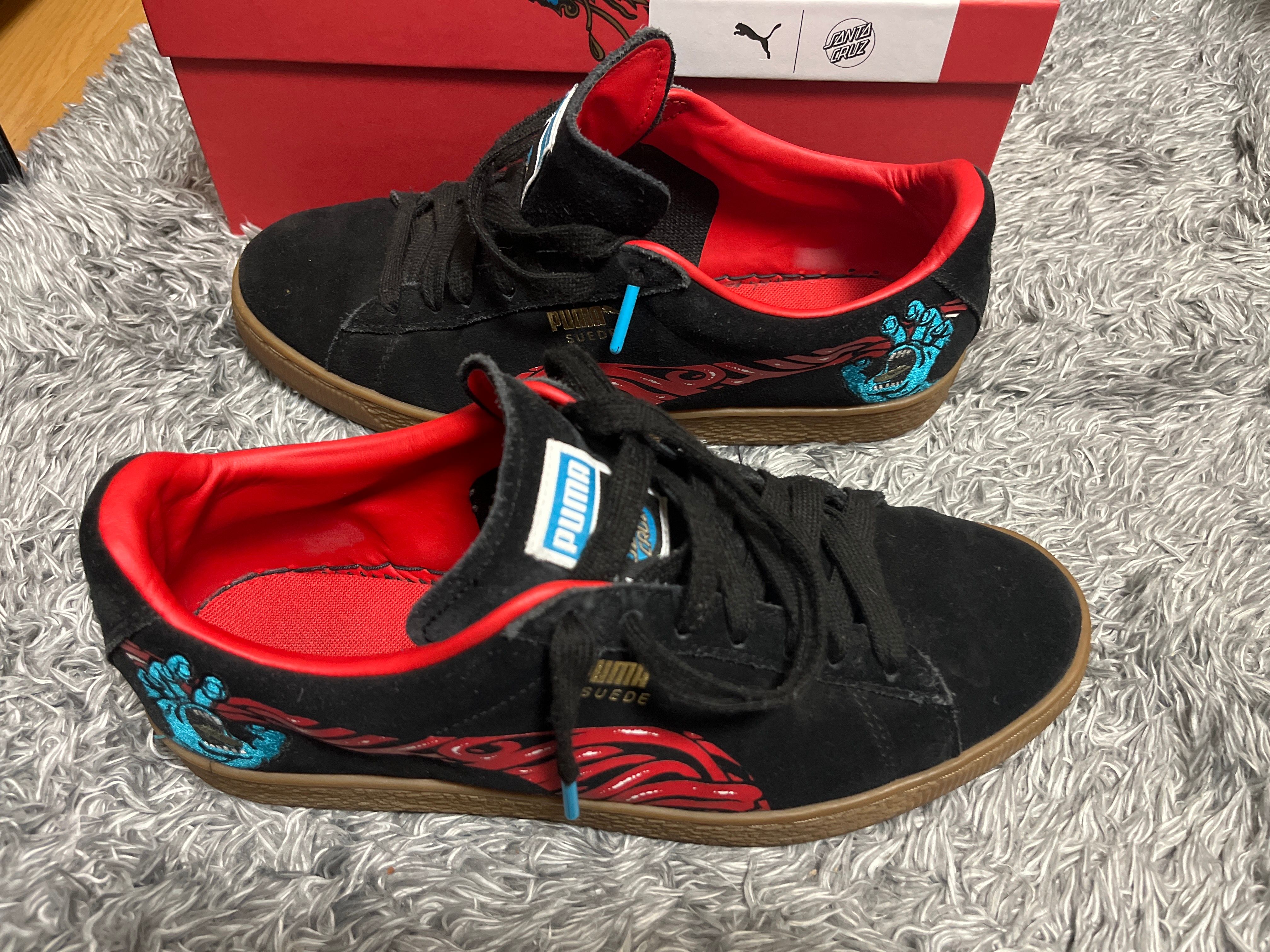Santa Cruz × Puma Suede "Puma Black/High Risk Red"