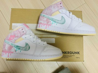 Nike GS Air Jordan 1 Mid "Paint Drip"