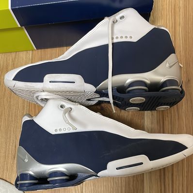 Nike Shox BB4 "White/Silver/Navy"