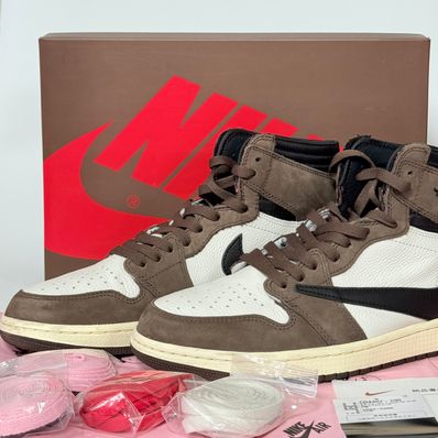 Travis Scott × Nike Air Jordan 1 Retro High OG TS SP "Sail/Dark Mocha"