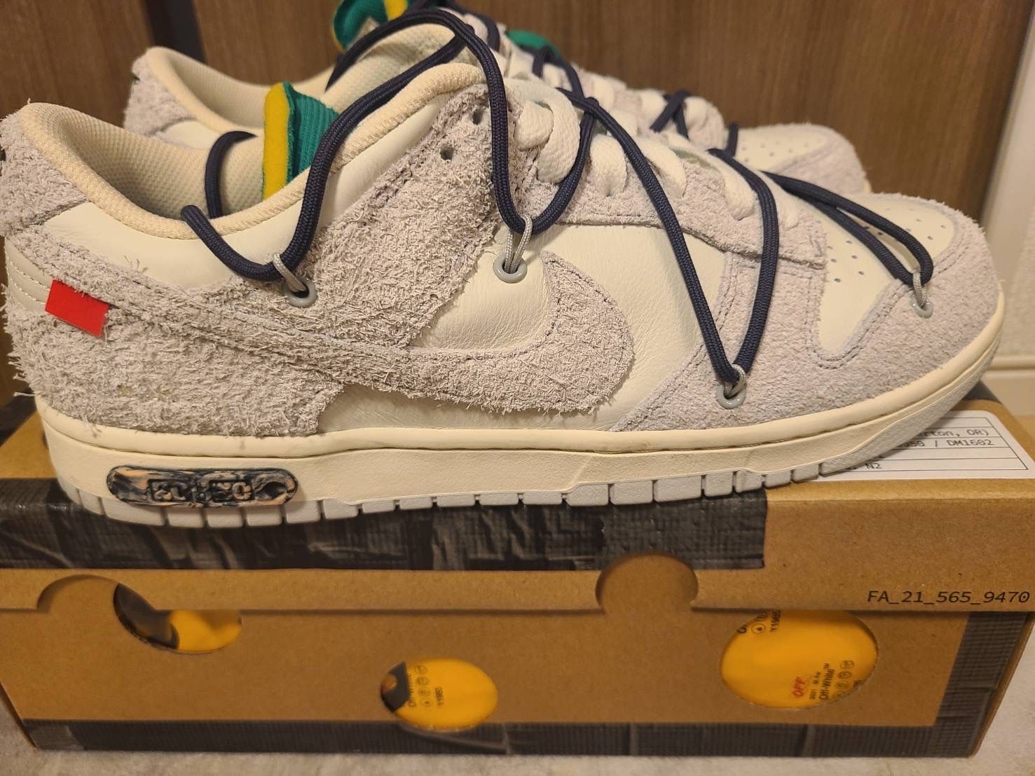 Off-White × Nike Dunk Low "Sail/Neutral Grey/Gridiron"