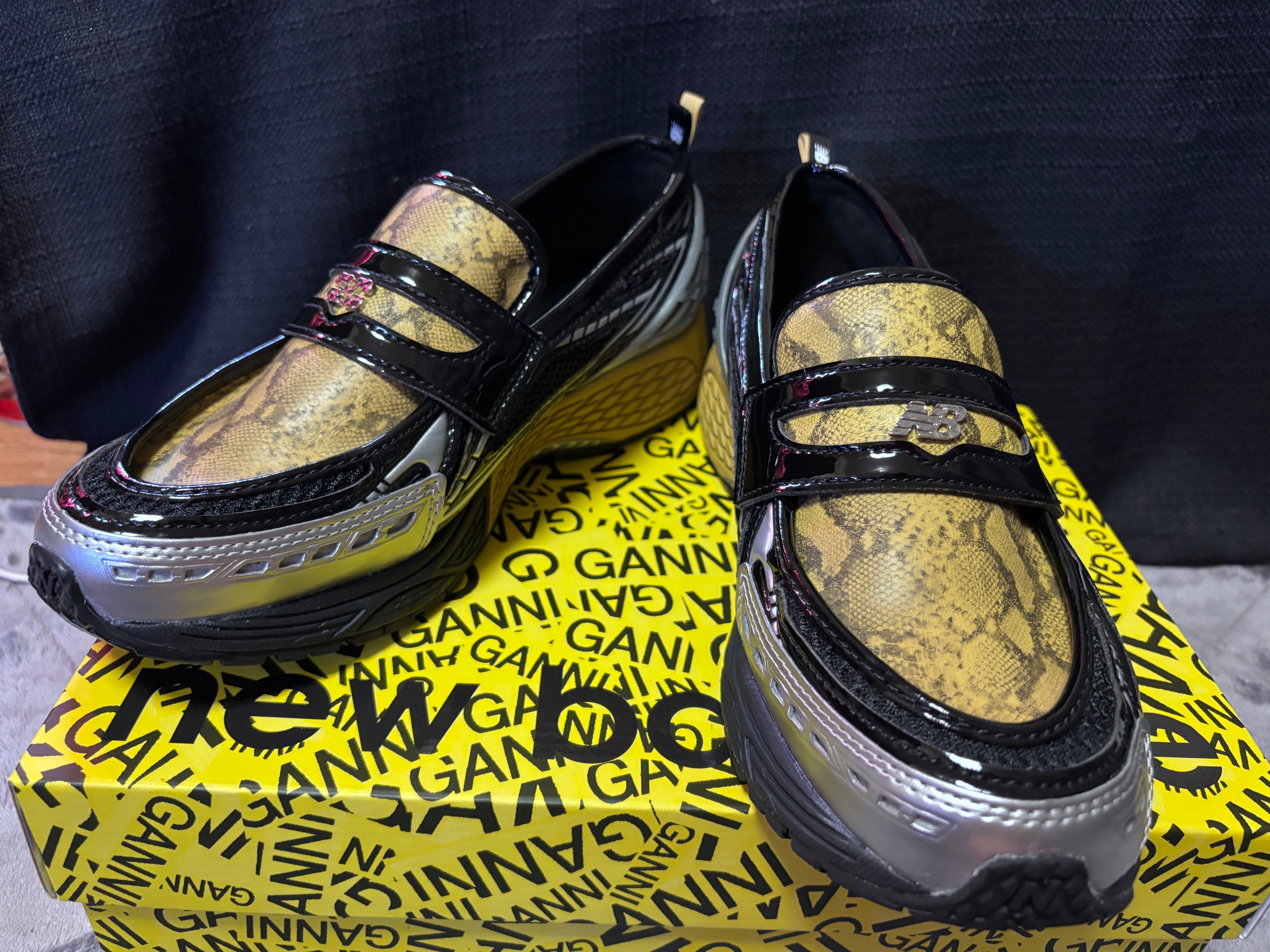 GANNI × New Balance 1906L "Fall Leaf/Black/Snakeskin"