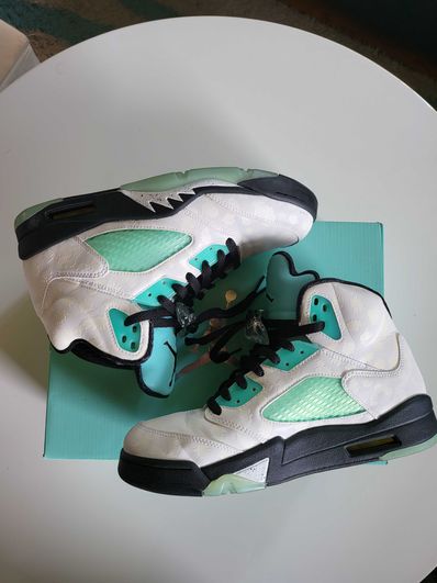 Nike Air Jordan 5 "White/Black/Island Green"
