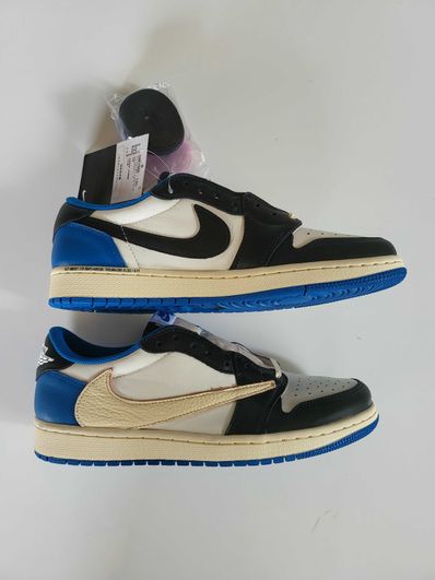 Travis Scott × fragment design × Nike Air Jordan 1 Low OG SP "Military Blue"