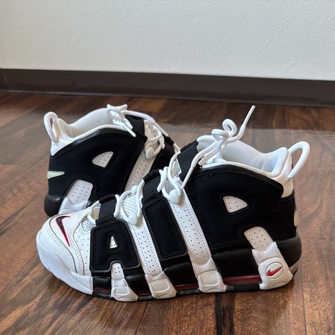 NIKE AIR MORE UPTEMPO "WHITE/BLACK/UNIVERSITY RED"(2020)