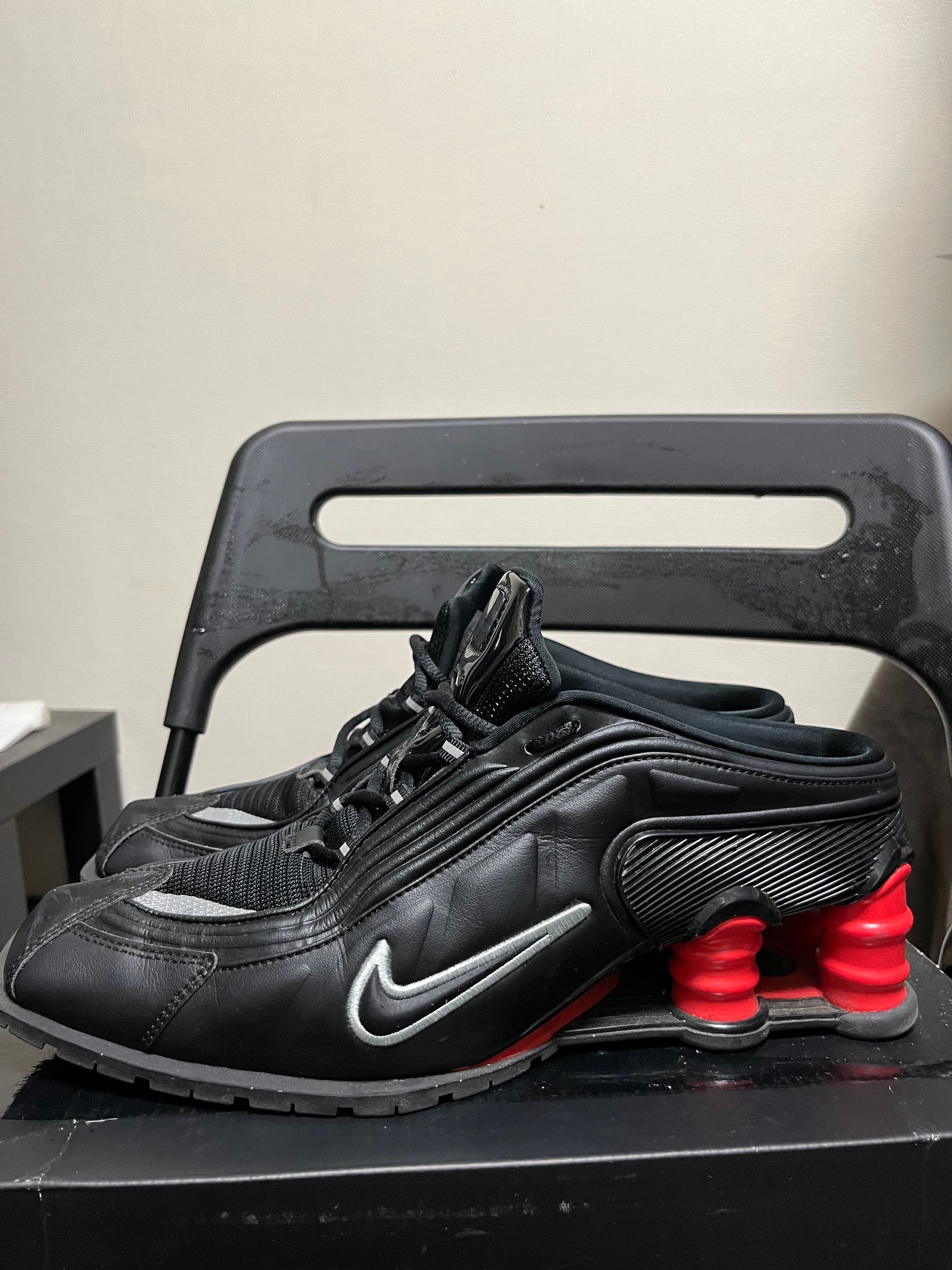 Martine Rose × Nike Women's Shox MR4 "Black/Metallic Silver Comet Red"