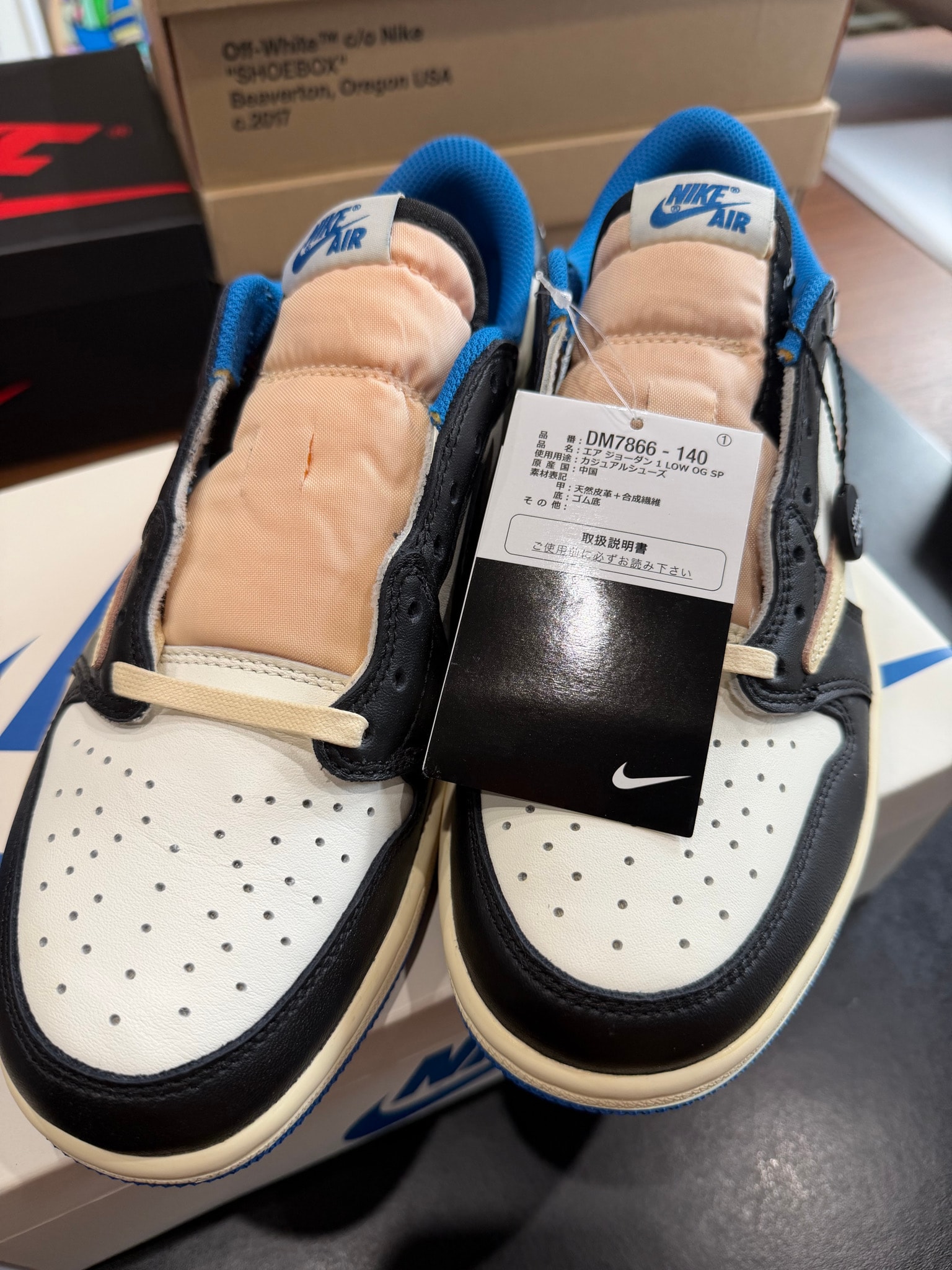Travis Scott × fragment design × Nike Air Jordan 1 Low OG SP "Military Blue"