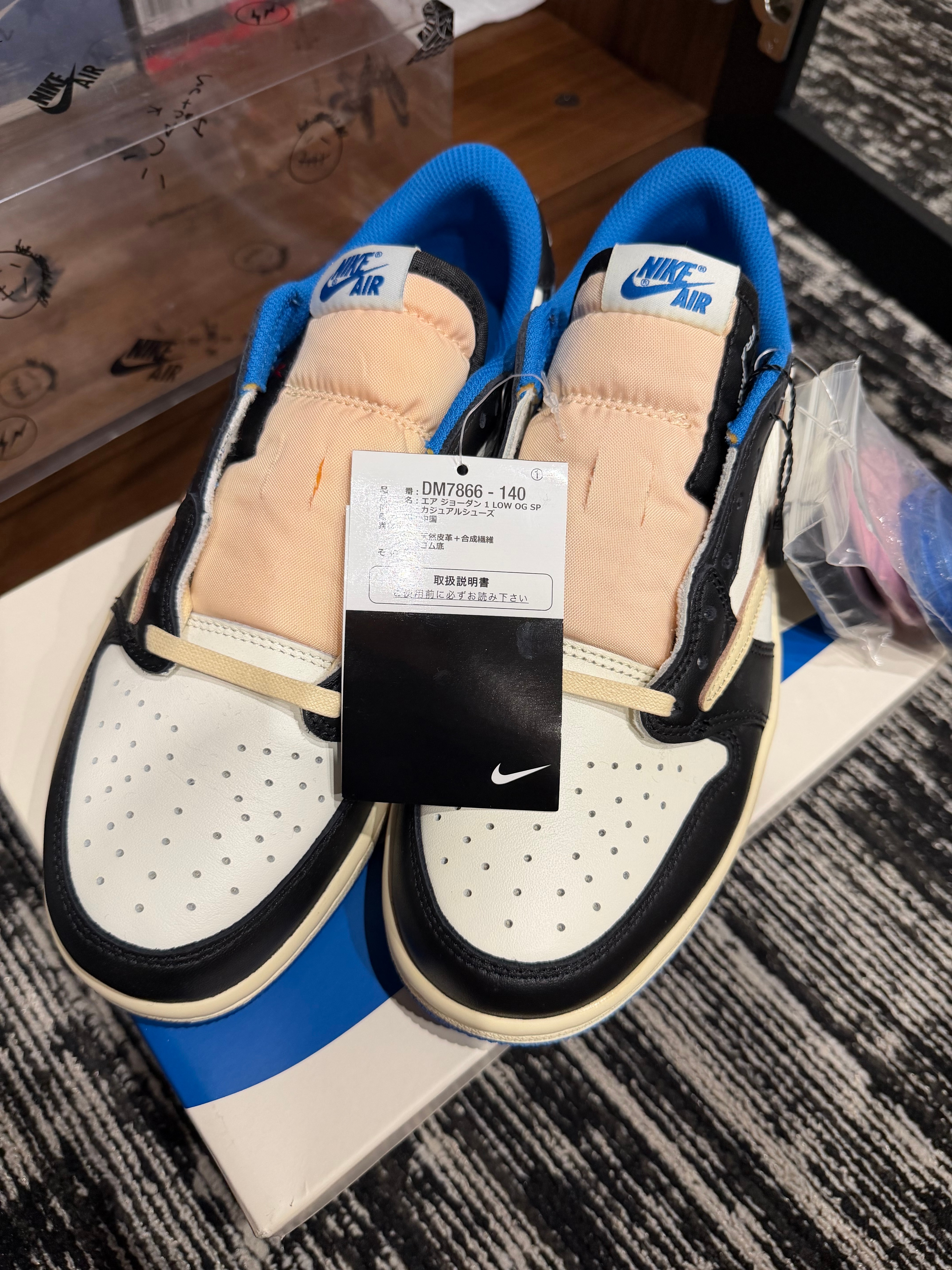 Travis Scott × fragment design × Nike Air Jordan 1 Low OG SP "Military Blue"