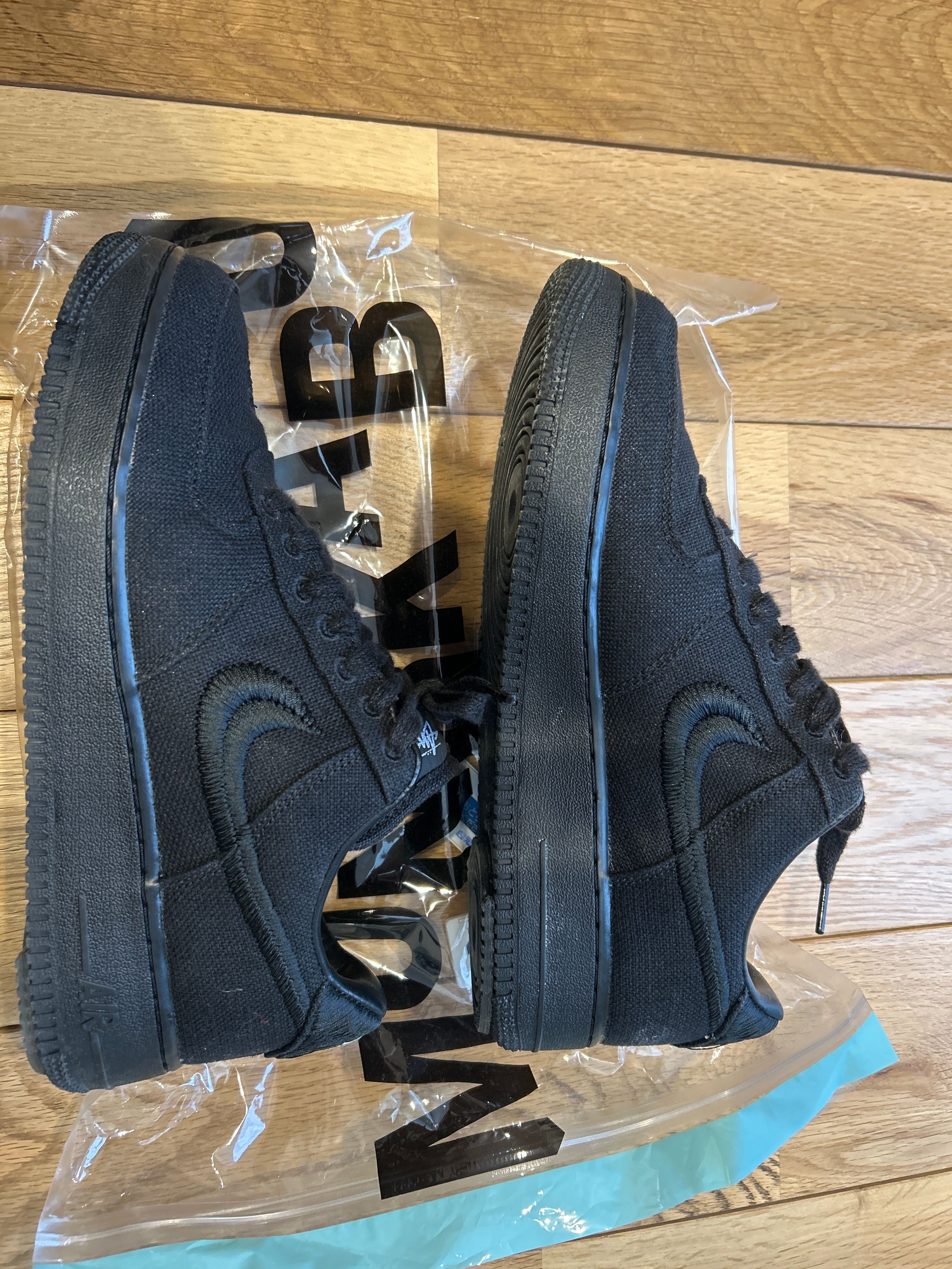 Stussy × Nike Air Force 1 Low "Triple Black"