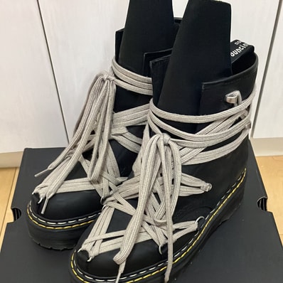 Rick Owens × Dr.Martens 1460 Quad Sole Megalace Boot "Black"