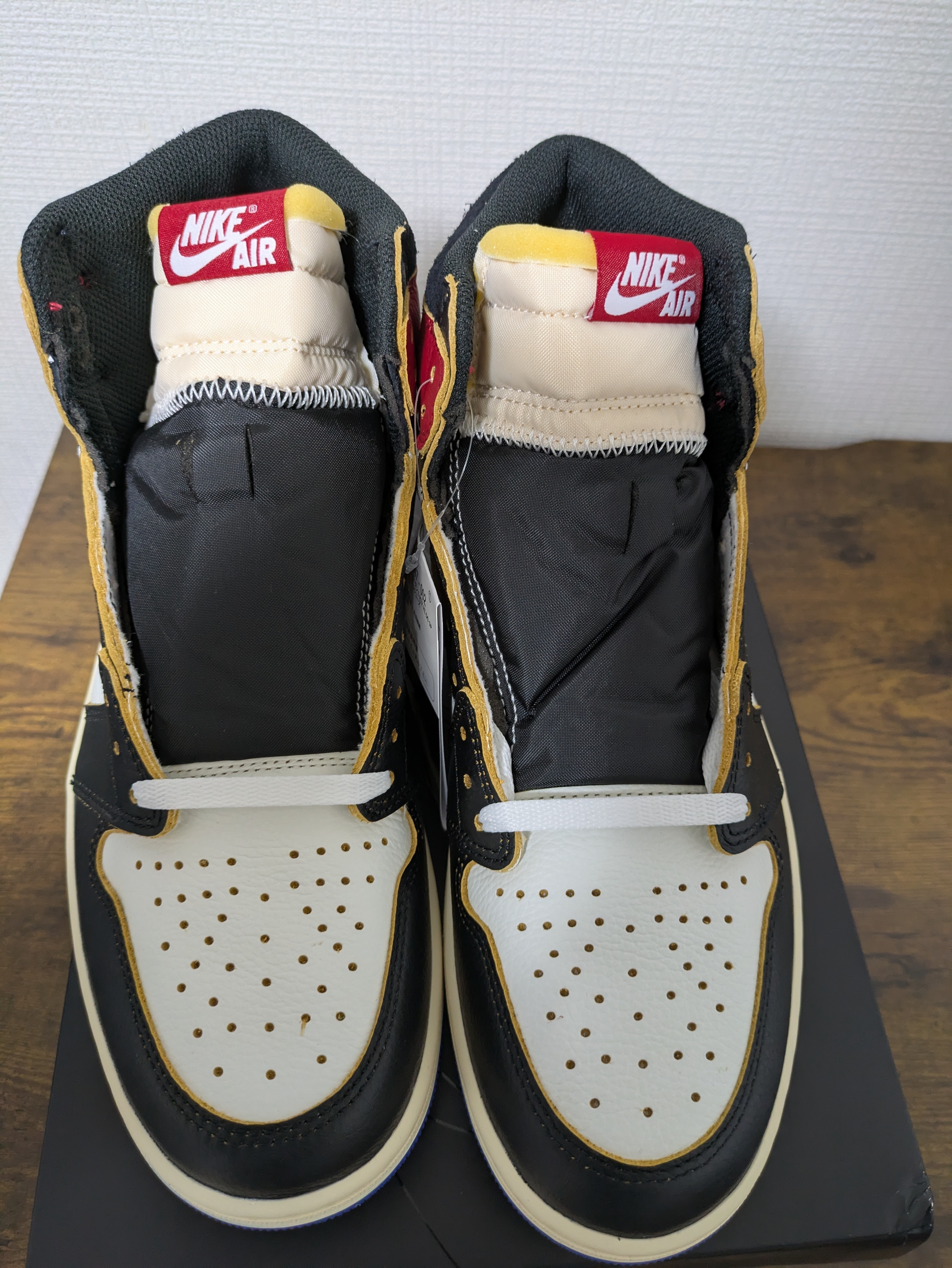 fragment design × UNION × Nike Air Jordan 1 High OG "Black/Varsity Red"