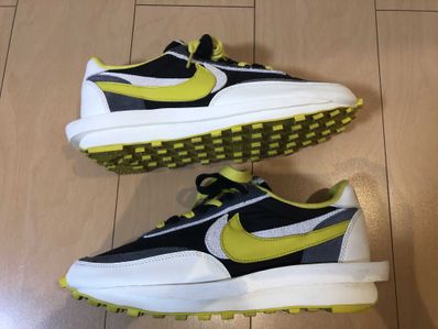 UNDERCOVER × sacai × Nike LD Waffle "Black/Sail-Dark Grey-Bright Citron"