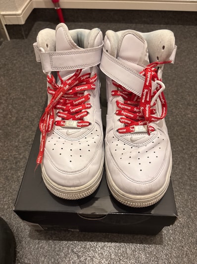 Supreme × Nike Air Force 1 Mid "White" FW24
