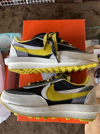 UNDERCOVER × sacai × Nike LD Waffle "Black/Sail-Dark Grey-Bright Citron"