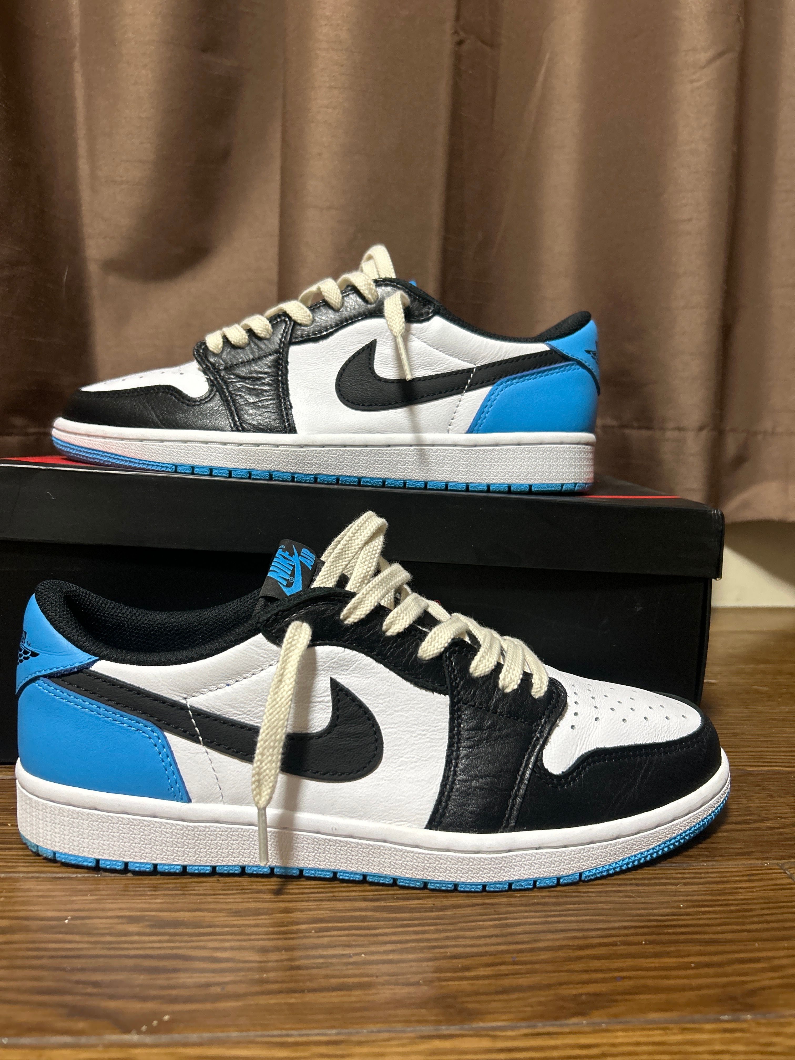 Nike Air Jordan 1 Low OG "Black and Dark Powder Blue/UNC"