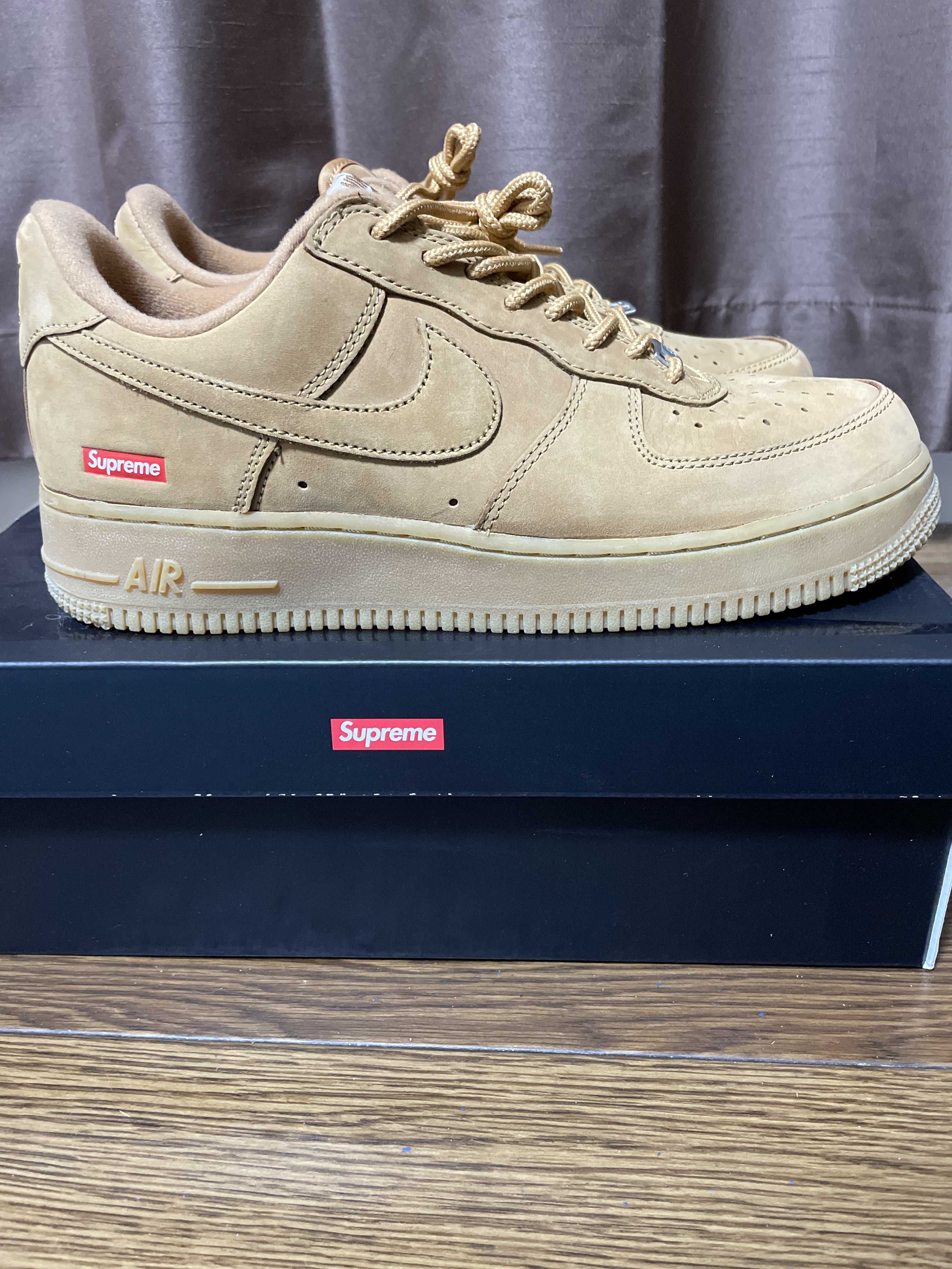 Supreme × Nike Air Force 1 Low "Flax/Wheat"