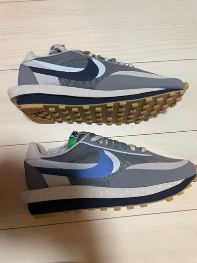CLOT × Sacai × Nike LD Waffle "Grey Obsidian/Cool Grey"