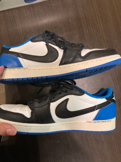 Travis Scott × fragment design × Nike Air Jordan 1 Low OG SP "Military Blue"
