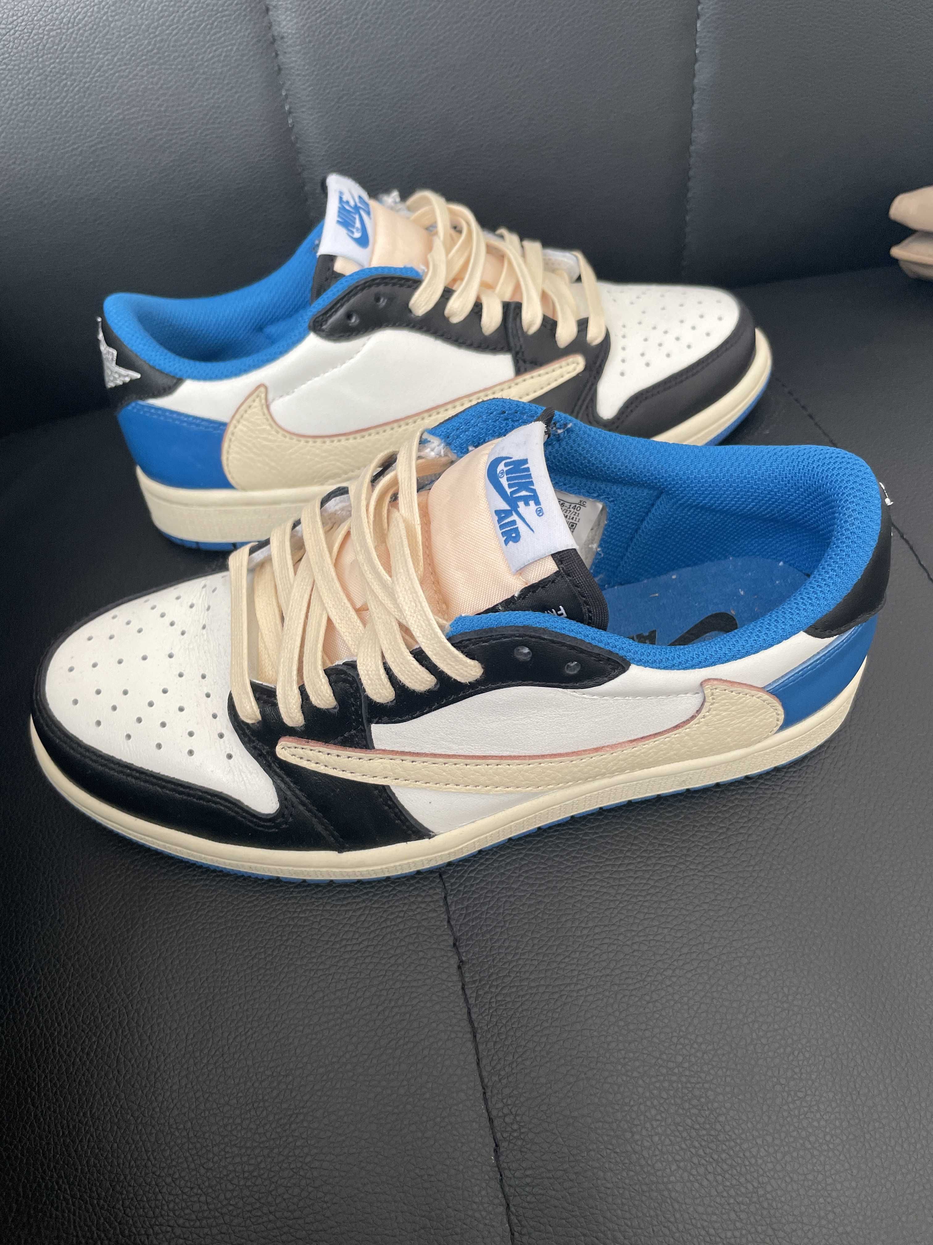 Travis Scott × fragment design × Nike Air Jordan 1 Low OG SP "Military Blue"