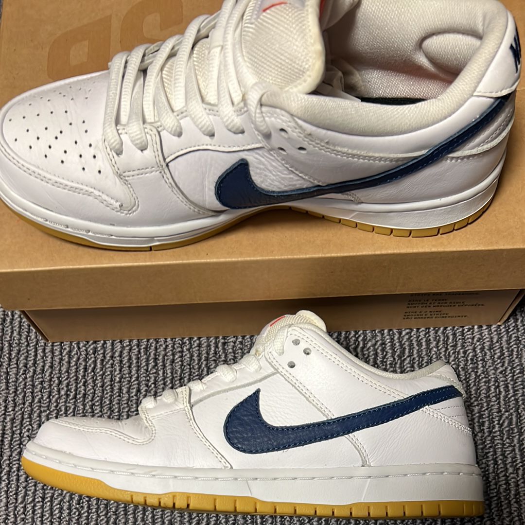 Nike SB Dunk Low "Orange Label White Navy"