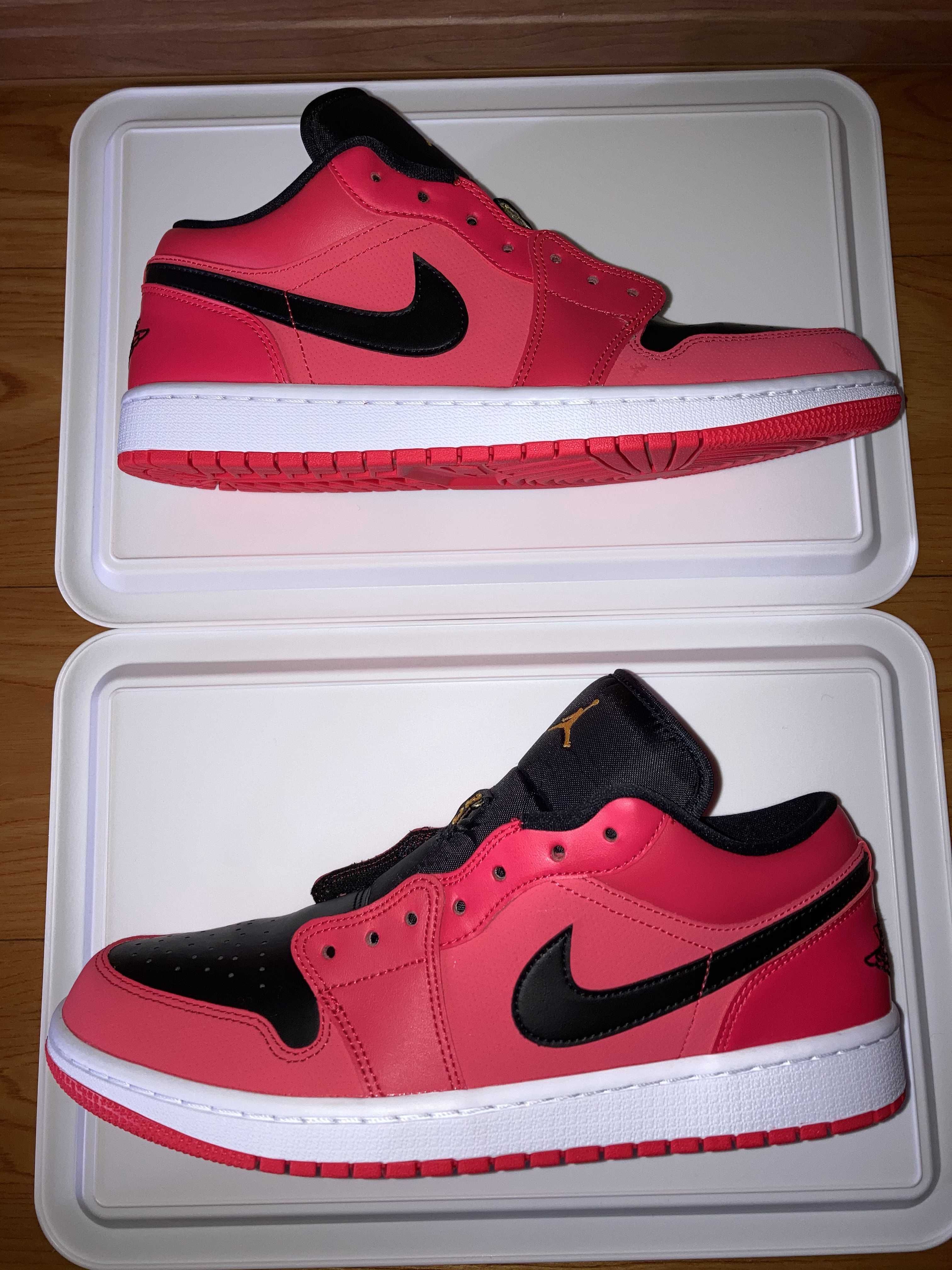 NIKE Women's AIR JORDAN 1 LOW "SIREN RED/BLACK/GOLD"