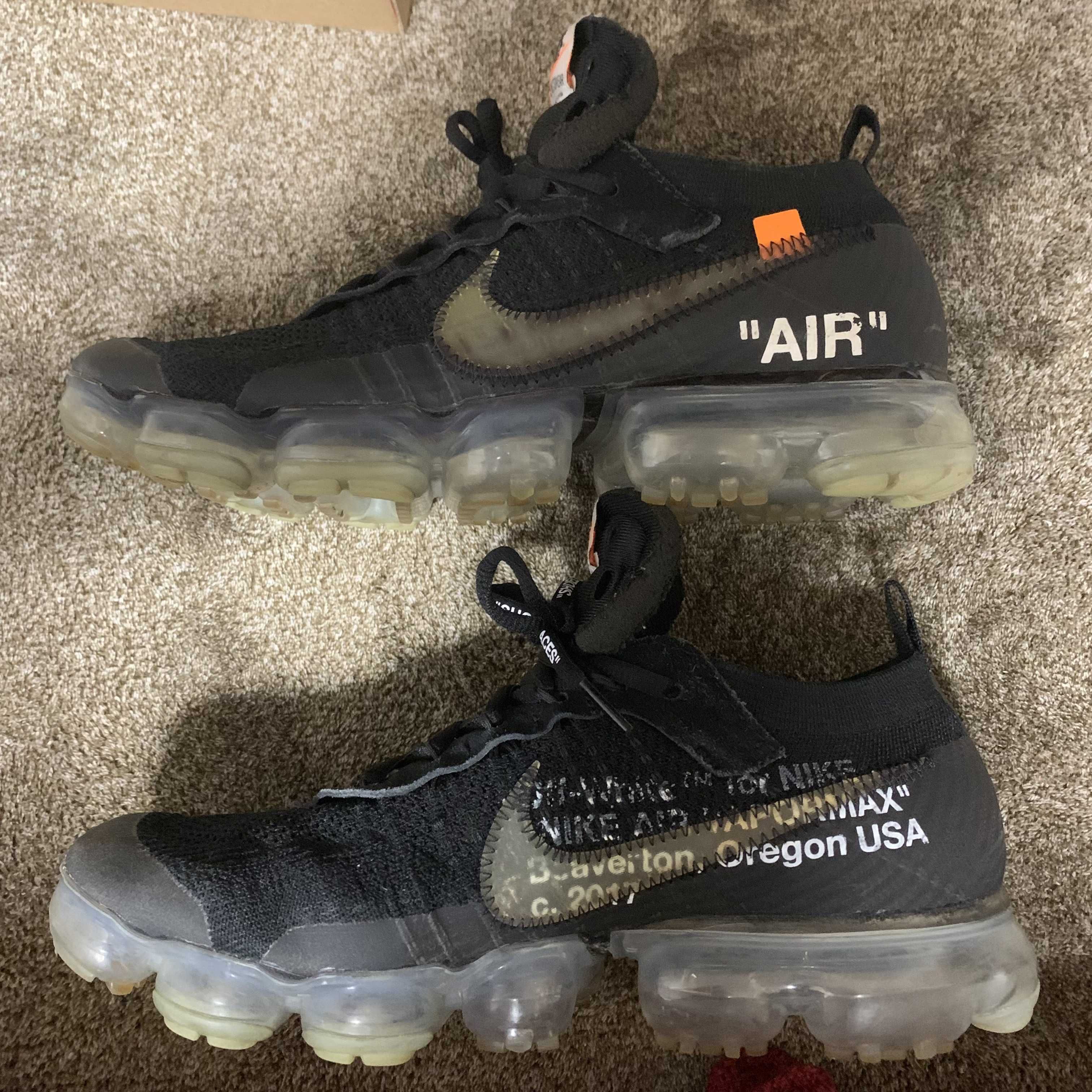Off-White × Nike Air Vapormax "Black/Total Orange/Clear"