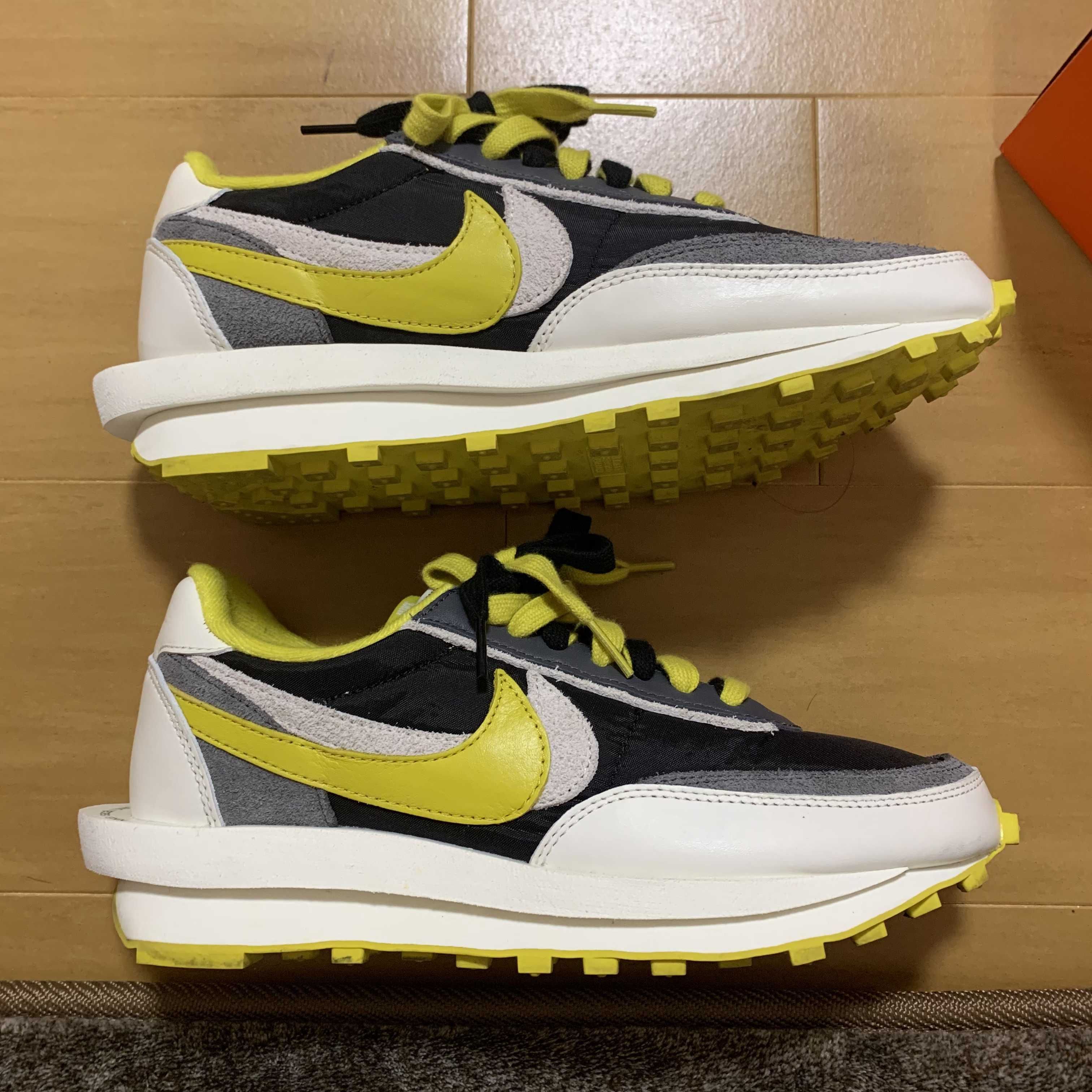 UNDERCOVER × sacai × Nike LD Waffle "Black/Sail-Dark Grey-Bright Citron"