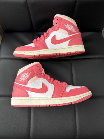 Nike Women's Air Jordan 1 Mid "Strawberries and Cream"