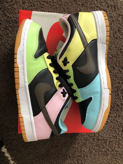 NIKE GS DUNK LOW SE "FREE 99" "DARK CHOCOLATE/COPA/PINK"