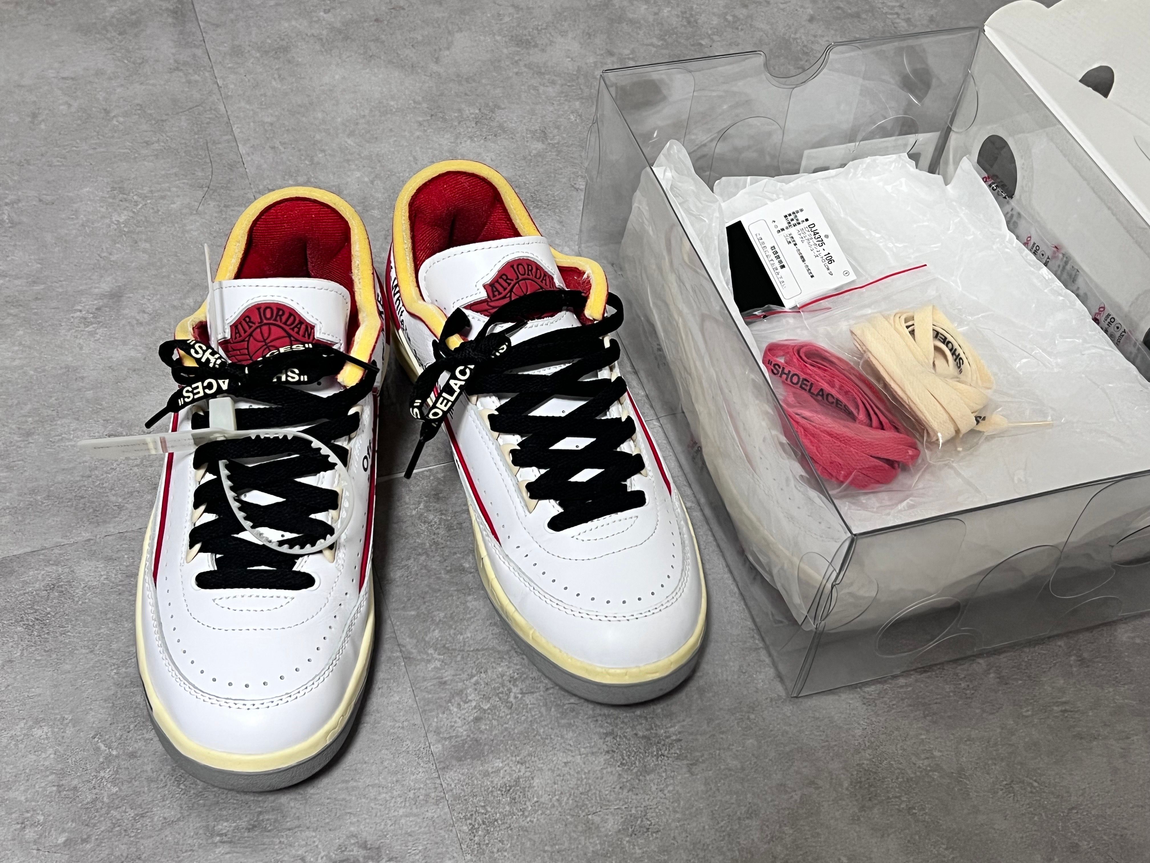 Off-White × Nike Air Jordan 2 Low "White and Varsity Red"
