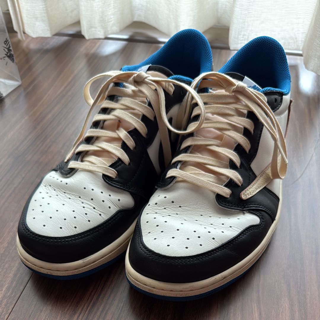 Travis Scott × fragment design × Nike Air Jordan 1 Low OG SP "Military Blue"