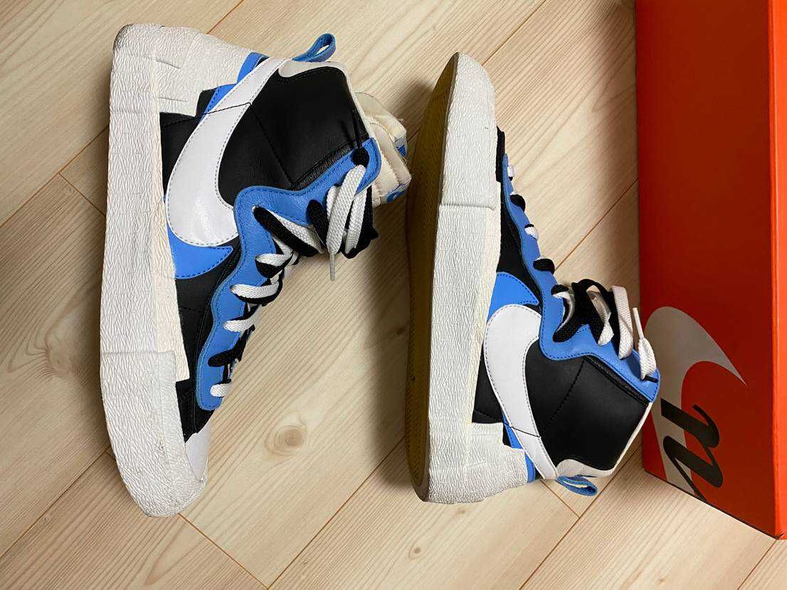 sacai × NIKE BLAZER MID "BLACK / BLUE"