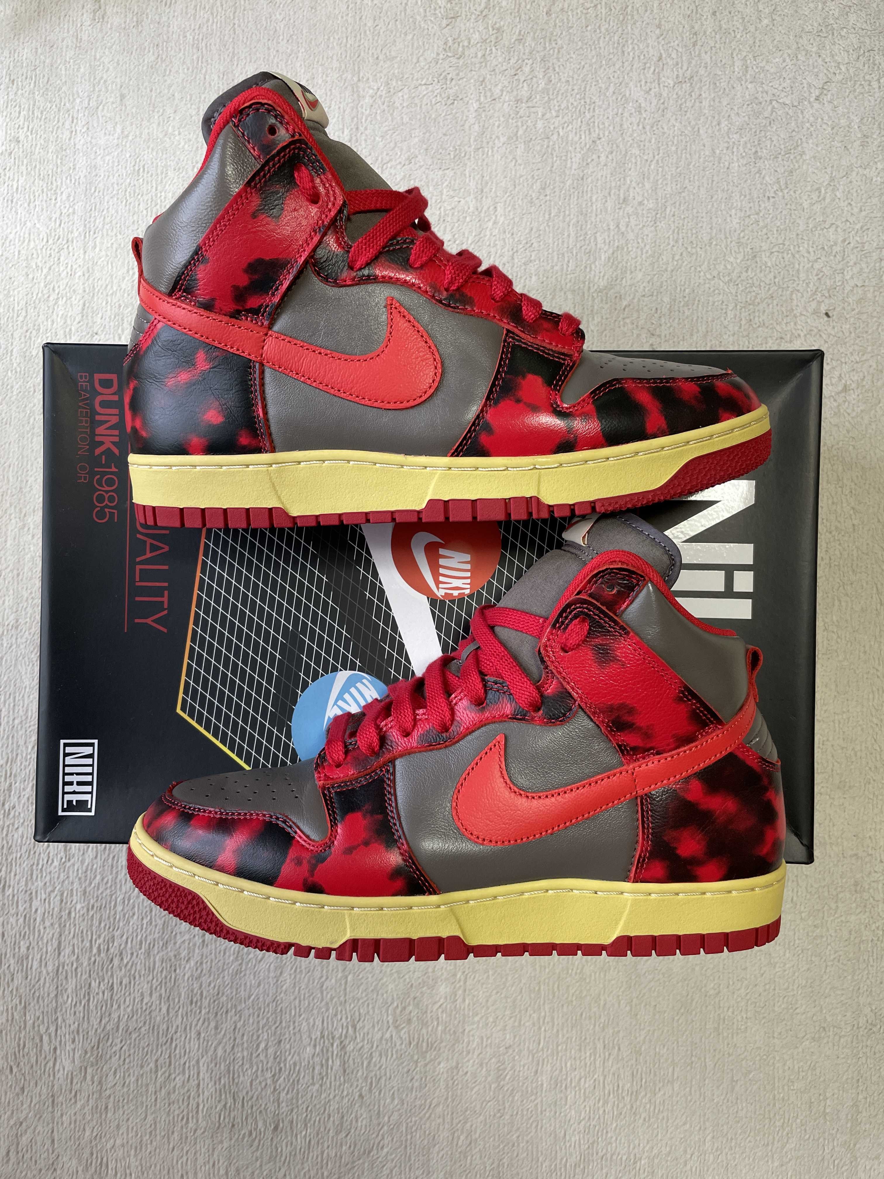Nike Dunk High "Red Acid Wash"