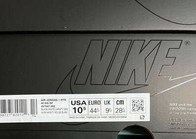 fragment design × UNION × Nike Air Jordan 1 High OG "Black/Varsity Red"