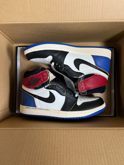 fragment design × UNION × Nike Air Jordan 1 High OG "Black/Varsity Red"