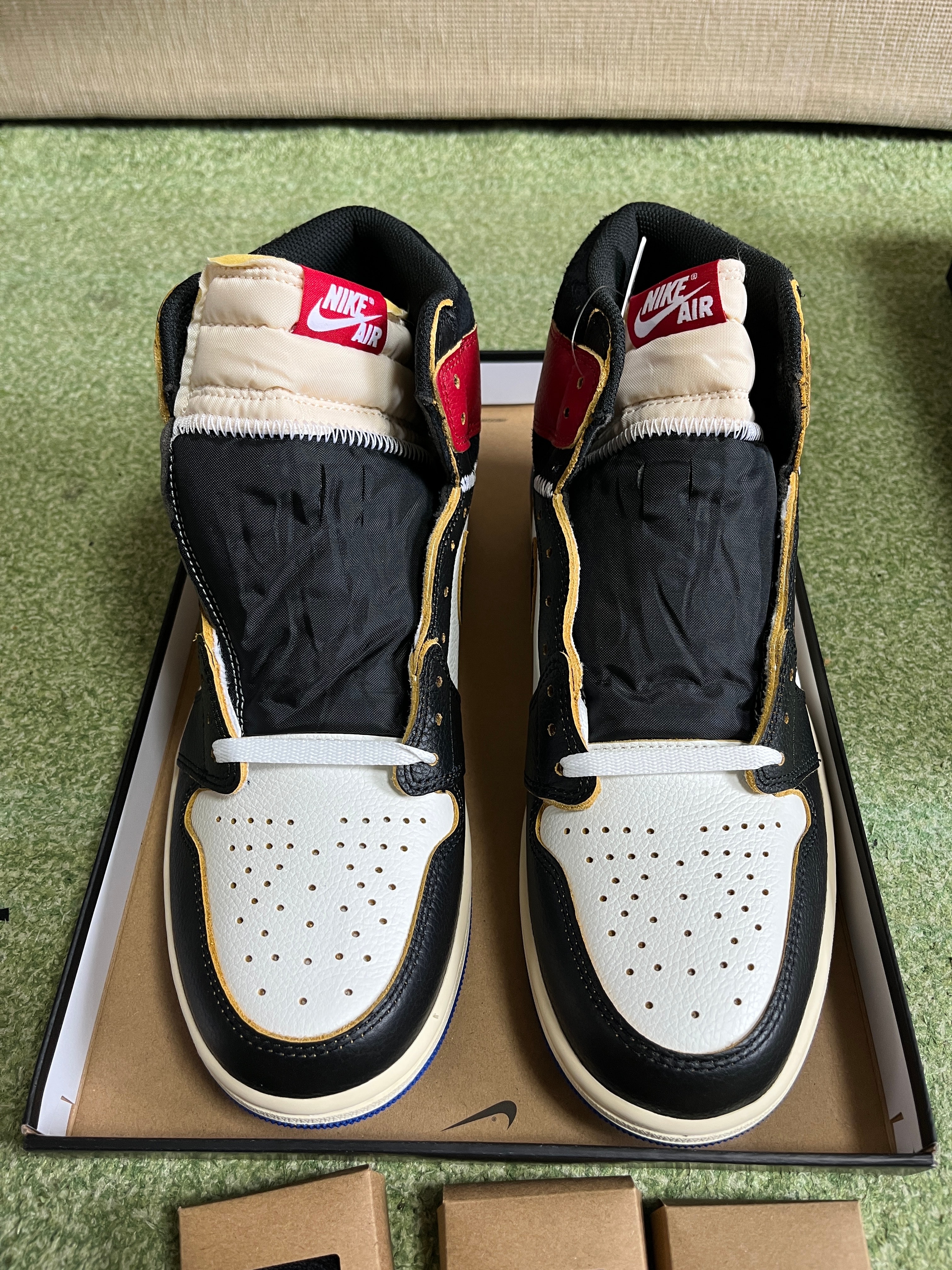 fragment design × UNION × Nike Air Jordan 1 High OG "Black/Varsity Red"