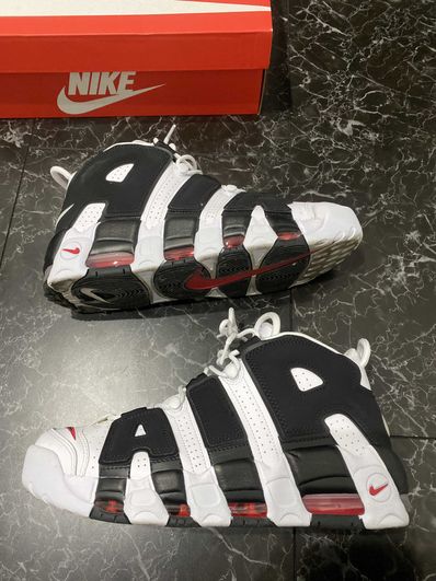 NIKE AIR MORE UPTEMPO "WHITE/BLACK/UNIVERSITY RED"(2020)