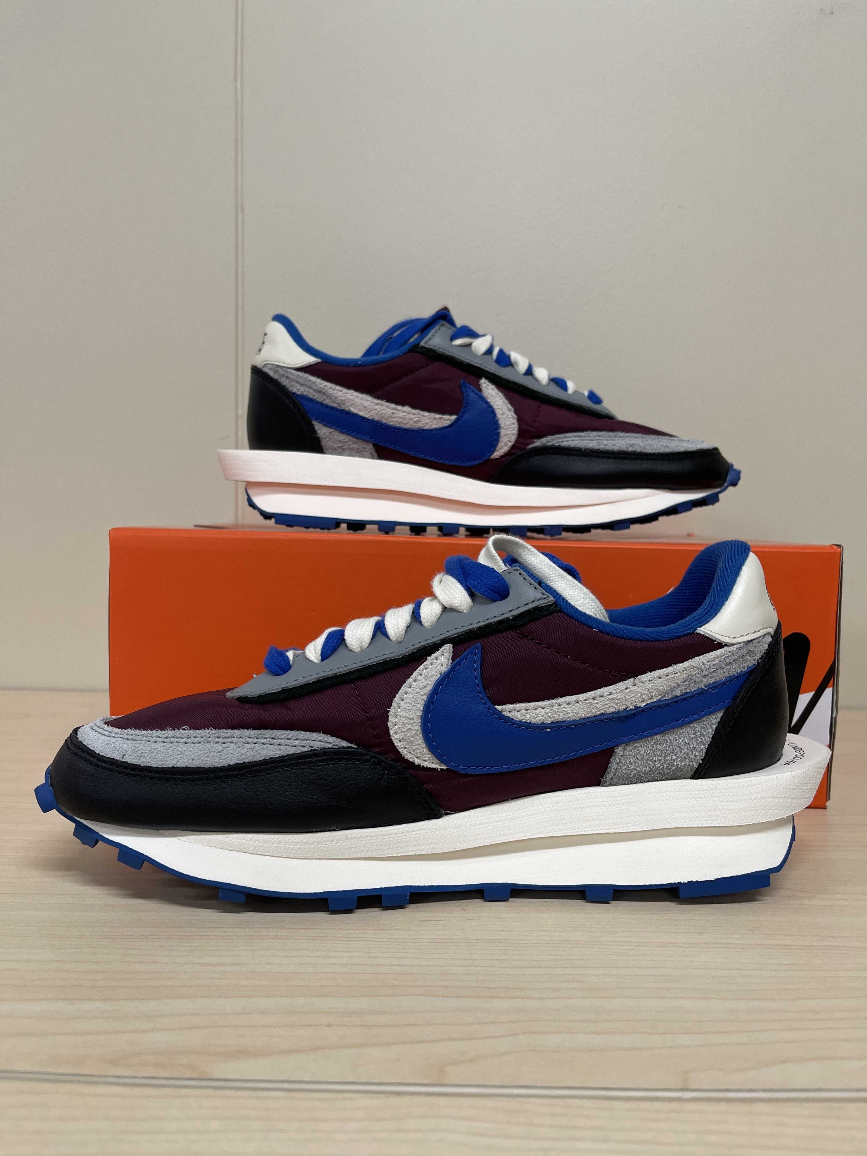 UNDERCOVER × sacai × Nike LD Waffle "Night Maroon/Pale Ivory-Ground Grey-Team Royal"