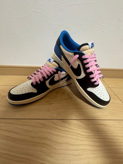Travis Scott × fragment design × Nike Air Jordan 1 Low OG SP "Military Blue"